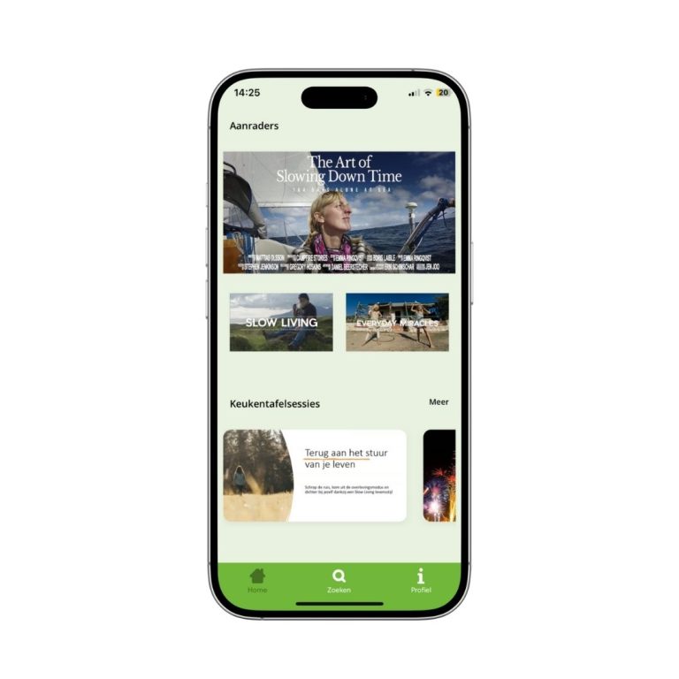 Groen Graag mobiele app om te streamen